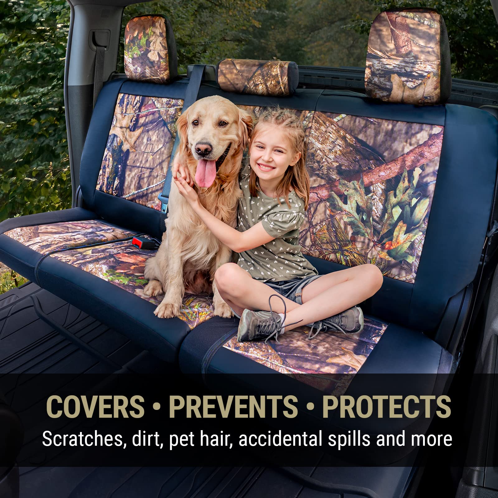 Amazon.com: Season Guard Mossy Oak Camo Truck Bench Seat Cover